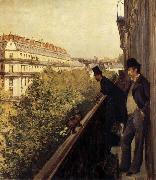 Gustave Caillebotte The man stand on the terrace oil painting artist